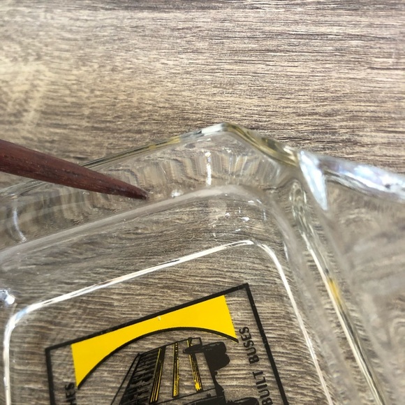 Vtg Glass Advertising Ashtray - Picture 8 of 9
